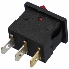 15A/12V DC, 21x15 / 19x13 mm Billenőkapcsoló, piros, számos, kicsi, szögletes, 