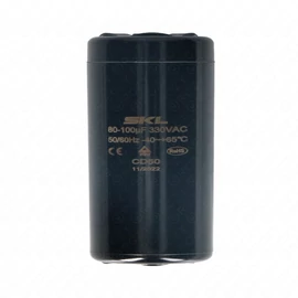 80-100 uF 330V Kondenzátor, motor indító, fémházas (univerzális)