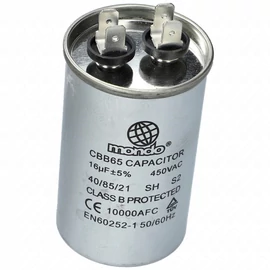 16 uF 450V Kondenzátor, fém ,sarus (univerzális)