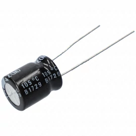 100 uF 63V Kondenzátor, furatszerelt (univerzális)  mini híradástechnika