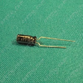 10 uF  63V +85°C 5x12 mm Kondenzátor, furatszerelt, mini híradástechnika /RENDELÉSRE