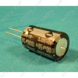1000 uF 50V 105°C Kondenzátor, furatszerelt, mini híradástechnika / RENDELÉSRE