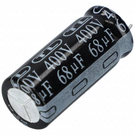 68 uF 400V Kondenzátor, furatszerelt (univerzális)  mini híradástechnika / RENDELÉSRE