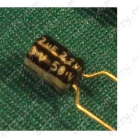 2,2 uF  50V 85°C Kondenzátor, furatszerelt, mini híradástechnika /RENDELÉSRE