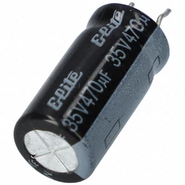 470 uF 35V Kondenzátor, furatszerelt (univerzális)  mini híradástechnika / RENDELÉSRE