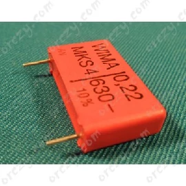 0,22 uF 630V Impulzuskondenzátor, furatszerelt híradástechnika /RENDELÉSRE