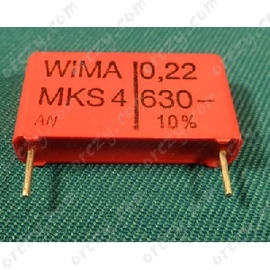 0,22 uF 630V Impulzuskondenzátor, furatszerelt híradástechnika /RENDELÉSRE