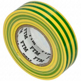 Szigetelőszalag 19x20m (PVC) zöld-sárga