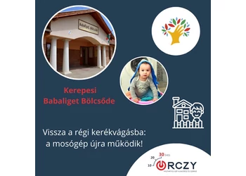 Kerepesi Babaliget Bölcsőde mosógépének alkatrész cseréje