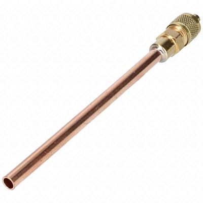 6 / 100 mm Töltőcső + szelep (univerzális) hűtőgép 10db/csomag