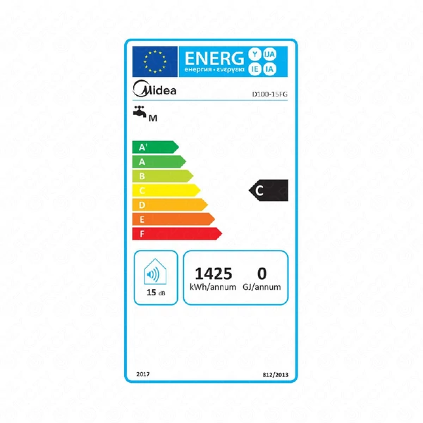 Elektromos vízmelegítő, bojler, 1500W, 100 liter, MIDEA D100-15FG / RENDELÉSRE