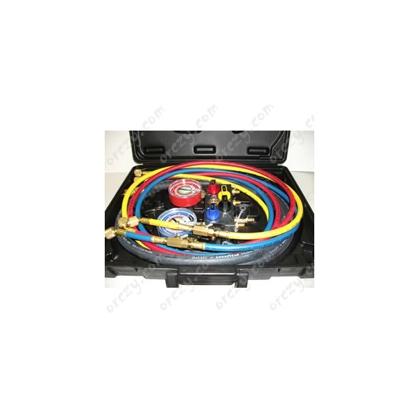 Szervizcsaptelep tömlővel R410,R404A,R507,R22  3x180 cm  MASTERCOOL / RENDELÉSRE