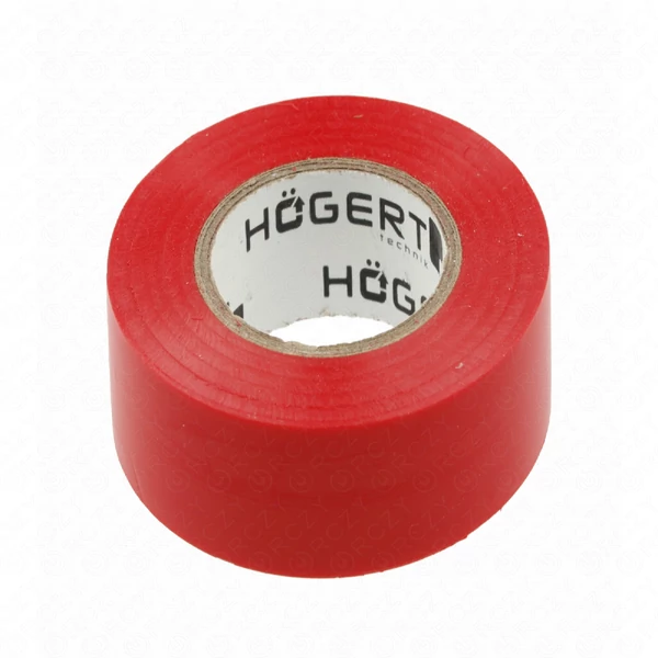 Szigetelőszalag, piros, 20m, 19 mm, HÖGERT HT1P282