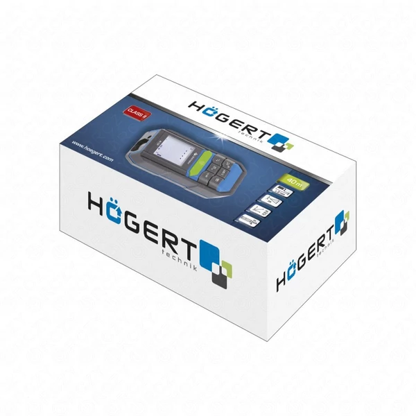 Digitális, lézeres távolságmérő, 40 m, HÖGERT HT4M322