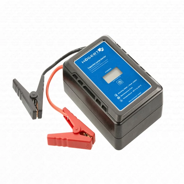 Bikázó Jump starter, kondenzátoros, 12V-os akkumulátorokhoz, 500 - 1000A, HÖGERT HT8G625 / RENDELÉSRE