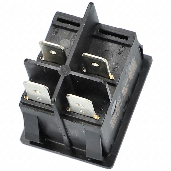16A/250V AC 31x25 mm Billenőkapcsoló, motorhoz, fekete, szögletes, ETA 2404, 3404 porszívó