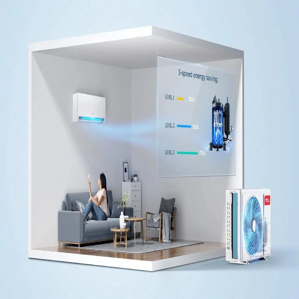 TCL BreezeIN TAC-12CHSD/TPH11IH inverter 3.4 kW hűtő-fűtő klíma szett, fehér, Csepptálca fűtés