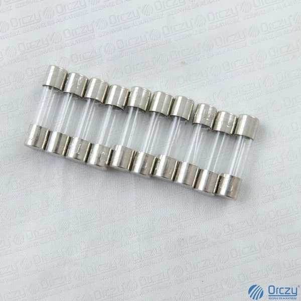 0,063A 250V 5x20mm Üvegbiztosíték lassú 10db/csomag /RENDELÉSRE