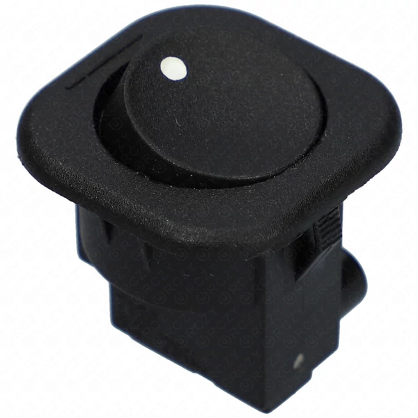 6A/250V AC, 24x24 / 20x20 mm Billenőkapcsoló, fekete, szögletes, sorkapcsos csatlakozás