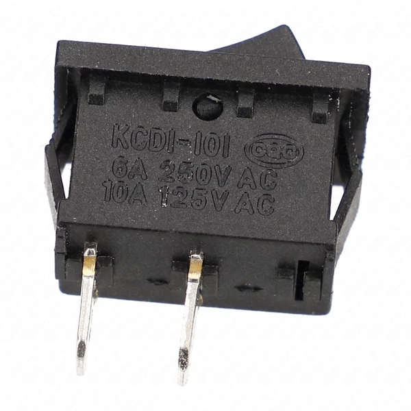 3A/250V Billenőkapcsoló, fekete, számos, kétállású ON-OFF  (univerzális)
