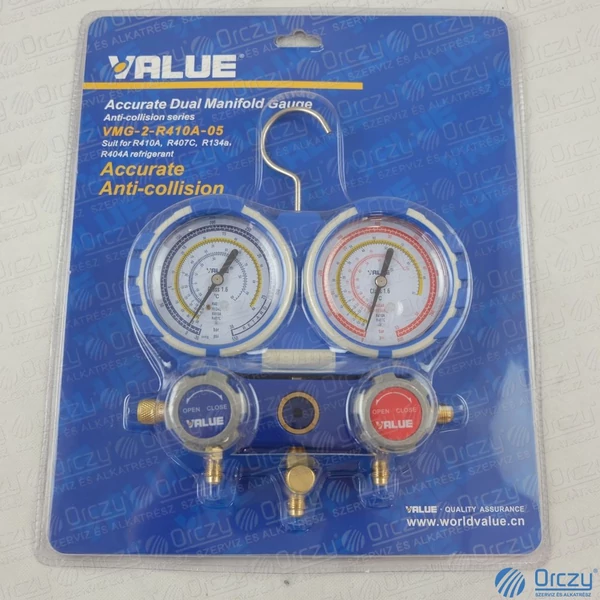Csaptelep dupla VMG-2-R410A-03 VALUE  ( R-134A, R-404A, R-407C, R-4100A  hűtőközegekhez) / RENDELÉSRE